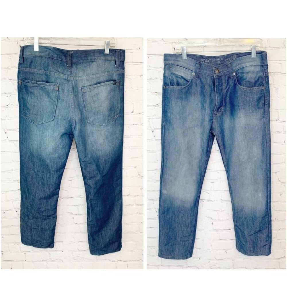 MEN'S PD&C DISTRESSED DENIM JEANS - 32/30